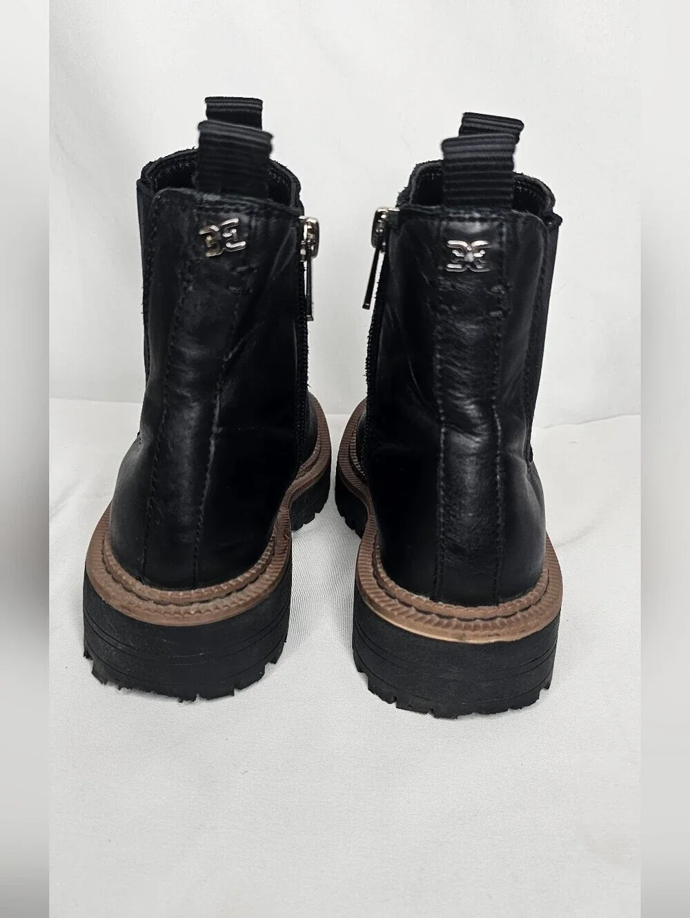 Sam Edelman Laguna Black‎ Leather Chelsea Boots Youth Girls Size 13